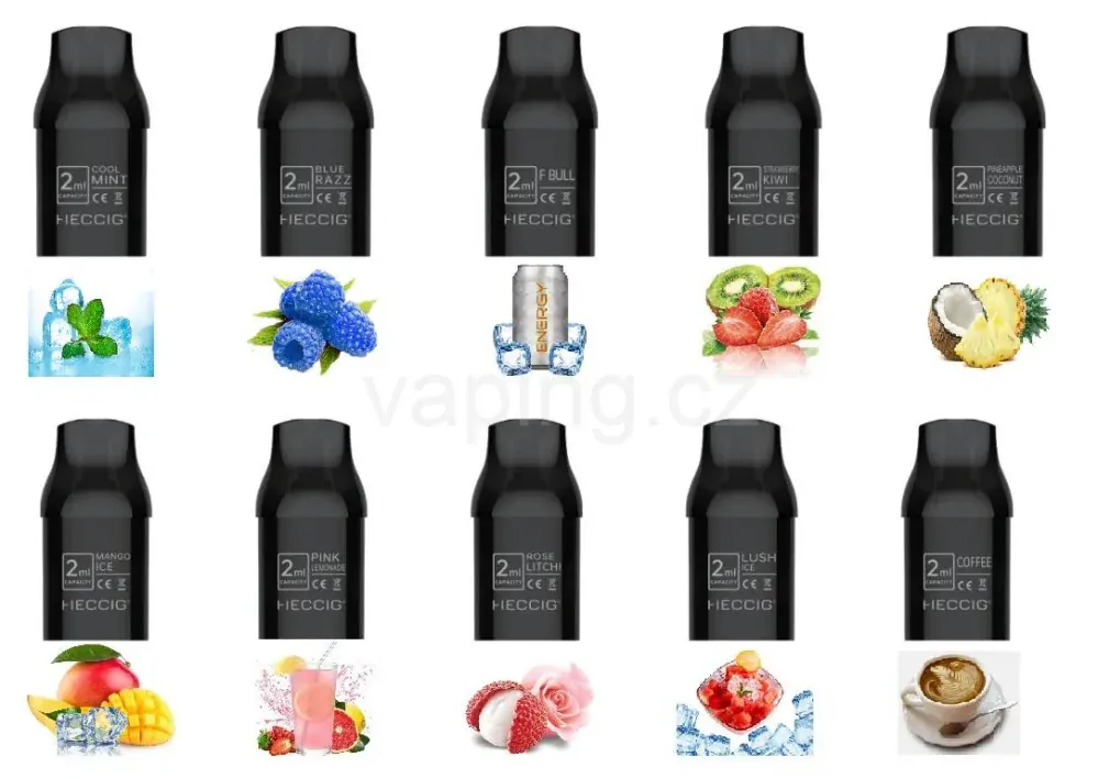 Heccig NUTRISTICK DV2 2x cartridge - MANGO ICE (ledové mango) 15mg 