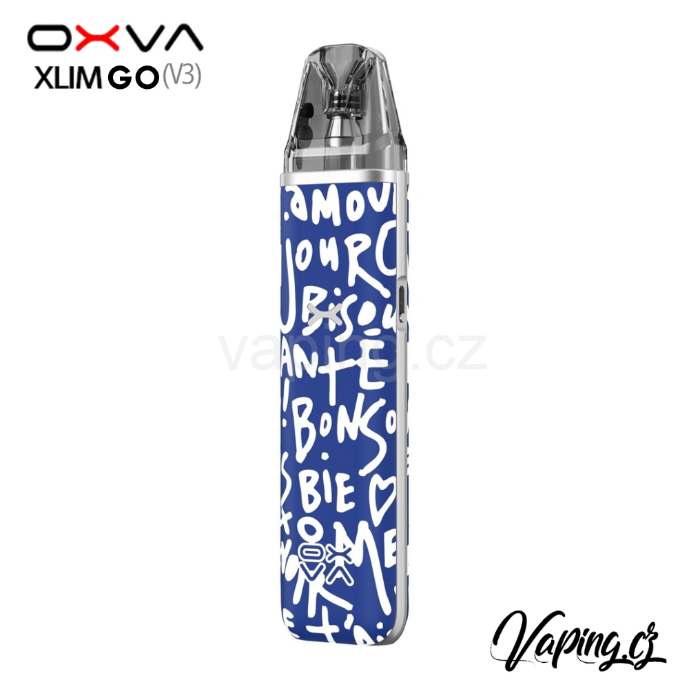 E-cigareta OXVA Xlim GO Graffiti Blue (grafity modrá) 1000mAh