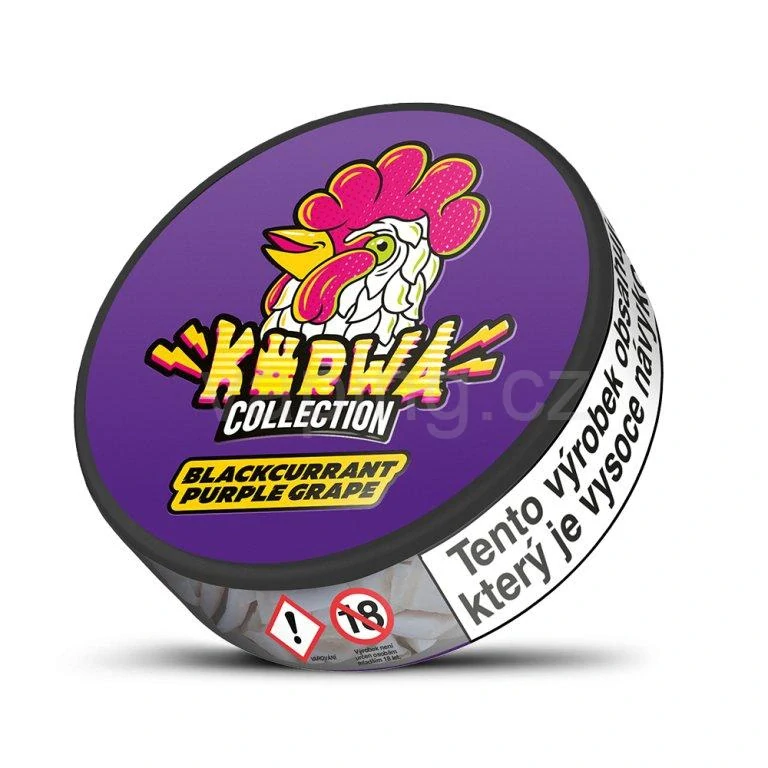 Kurwa nikotinové sáčky - BLACKCURRANT PURPLE GRAPE (rybíz a hroznové víno) strong edition 15mg/g