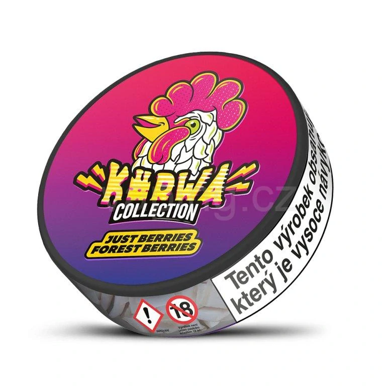 Kurwa nikotinové sáčky JUST BERRIES FOREST BERRIES (ovocný mix) strong edition 15mg/g
