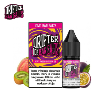 Liquid Drifter Bar Salts - KIWI PASSION GUAVA ICE 10mg (chladivý mix kiwi, marakuji a guavy) 10ml