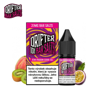 Liquid Drifter Bar Salts - KIWI PASSION GUAVA ICE 20mg (chladivý mix kiwi, marakuji a guavy) 10ml