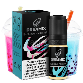 Dreamix e-liquid ŽVÝKAČKA A MLÉČNÝ KOKTEJL (Bubblegum Milkshake) 10ml 6mg