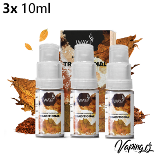 Way to Vape e-liquid TRADITIONAL (tradiční tabák) 3x10ml/3mg