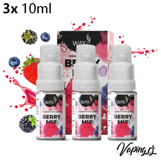 Way to Vape e-liquid BERRY MIX (bobulovité plody) 3x10ml/3mg