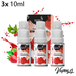 Way to Vape e-liquid STRAWBERRY (jahoda) 3x10ml/3mg