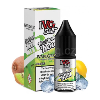 E-liquid Salt IVG s příchutí KIWI LEMON KOOL 10ml (kiwi, citrón a cooláda) 10mg