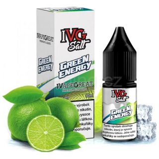 E-liquid Salt IVG s příchutí GREEN ENERGY 10ml (energetický nápoj limetka) 10mg