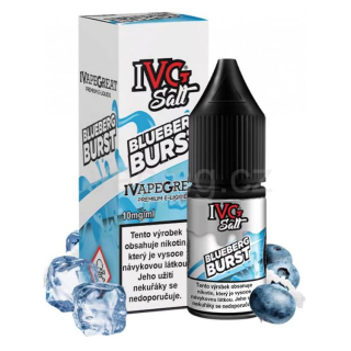 E-liquid Salt IVG s příchutí BLUEBERG BURST 10ml (chladivé ovocné plody) 10mg