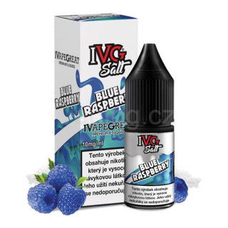 E-liquid Salt IVG s příchutí BLUE RASPBERRY 10ml (modrá malina) 10mg