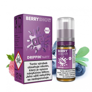 Drippin Party Salt e-liquid - BERRYSHOT 10ml (kyselé maliny a sladké borůvky) 10mg