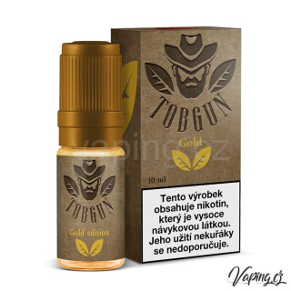 E-liquid Tobgun Gold 10ml (jemný tabák s lehce zemitými tóny) 6mg