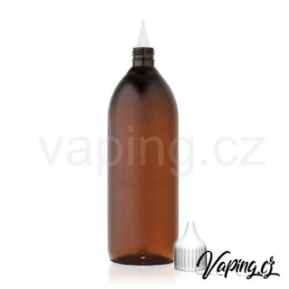Lahvička s uzávěrem a kapátkem (215ml) tmavá