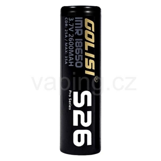 Golisi S26 baterie IMR 18650 25/35A 2600mAh