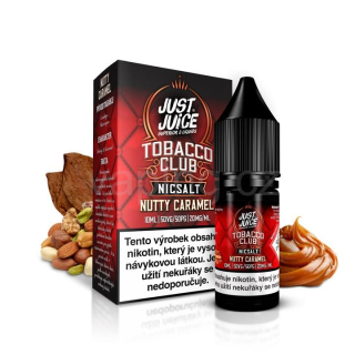 Just Juice Tobacco Club - NUTTY CARAMEL  10ml (tabák, karamel a oříšky) 20mg