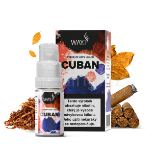 Way to Vape e-liquid CUBAN (doutníkový tabák) 10ml/3mg
