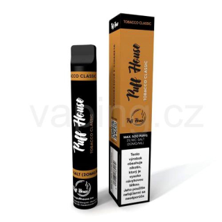 Jednorázová e-cigareta Puff House TOBACCO CLASIC (16,9mg)