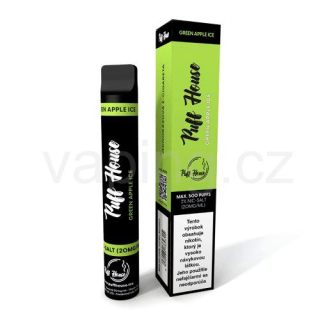 Jednorázová e-cigareta Puff House GREEN APPLE ICE (16,9mg)
