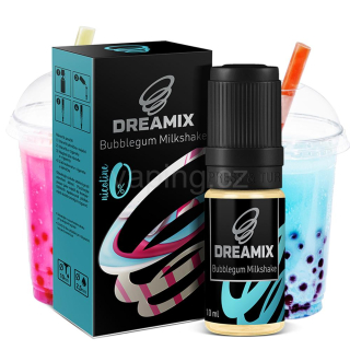 Dreamix e-liquid ŽVÝKAČKA A MLÉČNÝ KOKTEJL (Bubblegum Milkshake) 10ml 0mg