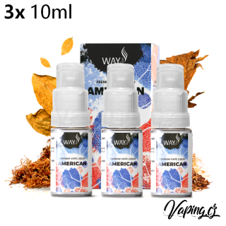 Way to Vape e-liquid AMERICAN (americký tabák) 3x10ml/0mg