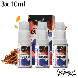 Way to Vape e-liquid CUBAN (doutníkový tabák) 3x10ml/0mg