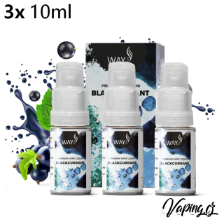 Way to Vape e-liquid BLACKCURRANT (svěží černý rybíz) 3x10ml/0mg