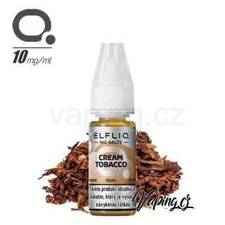 ELFLIQ Salt CREAM TOBACCO 10mg (jemný sladký tabák) 10ml