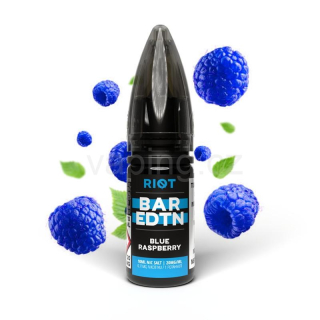 E-liquid Salt RIOT BAR EDTN s příchutí BLUE RASPBERRY 10ml (modrá malina) 20mg