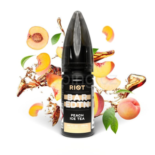 E-liquid Salt RIOT BAR EDTN s příchutí PEACH ICE TEA 10ml (ledový broskvový čaj) 5mg