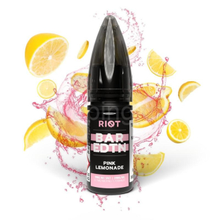 E-liquid Salt RIOT BAR EDTN s příchutí PINK LEMONADE 10ml (růžová limonáda) 5mg