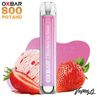 Oxva OXBAR C800 - STRAWBERRY ICE CREAM (jahodová zmrzlina) 16mg 