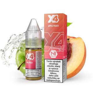 X4 Salt e-liquid - APPLE PEACH 10ml (jablko a broskev) 10mg