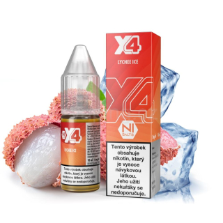 X4 Salt e-liquid - LYCHEE ICE 10ml (ledové liči) 10mg