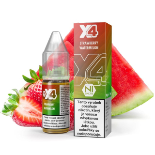 X4 Salt e-liquid - STRAWBERRY WATERMELON 10ml (jahoda a meloun) 20mg