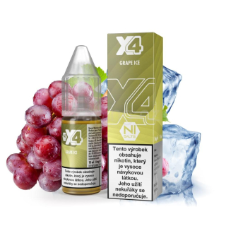 X4 Salt e-liquid - GRAPE ICE 10ml (ledové hrozno) 10mg