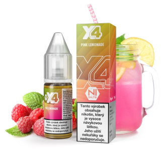 X4 Salt e-liquid - PINK LEMONADE 10ml (citrusová limonáda) 10mg