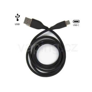 Silicagel datový a nabíjecí kabel 66W USB-A > USB-C (1m) černá