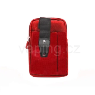 Fumytech Bag ochrané pouzdro na zip s poutkem na opaseka a karabinou 17,5x11,5cm (červené)