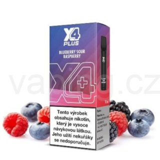 X4 Plus BLUEBERRY SOUR RASPBERRY - přednaplněný pod 20mg