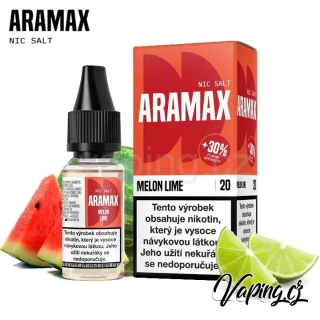 ARAMAX Salt Nic - MELON LIME 10ml (vodní meloun s limetou) 20mg