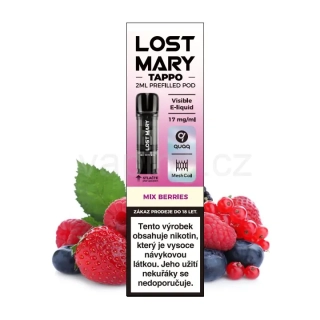 LOST MARY POD 1x cartridge - MIX BERRIES (malina, jahoda a borůvka) 17mg