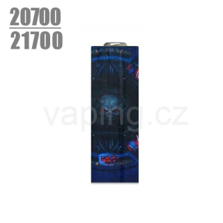 Smršťovací folie pro baterie 20700 / 21700 s potiskem (Skull Flash)