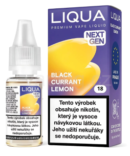 LIQUA NEXTGEN Black Currant Lemon 10ml - 18mg (černý rybíz a citron)