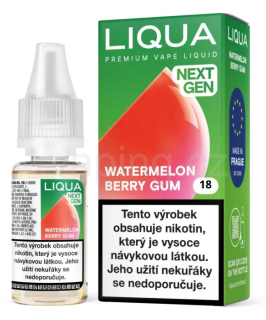 LIQUA NEXTGEN Watermelon Berry Gum 10ml - 18mg (melounová žvýkačka s lesními plody)
