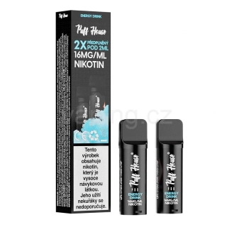 Puff House 2x přednaplněný pod - ENERGY DRINK 16mg