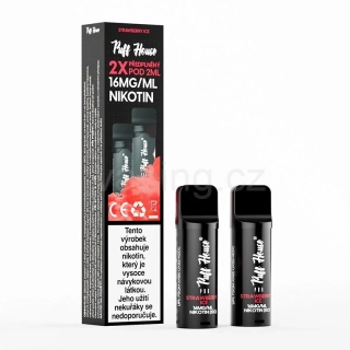 Puff House 2x přednaplněný pod - STRAWBERRY ICE 16mg