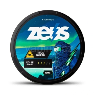 ZEUS nikotinové sáčky - TRUE NORTH (máta) strong edition 16,5mg/g