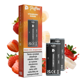 PUFFMI POD 2x cartridge - STRAWBERRY BANANA (jahoda & banán) 18mg