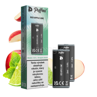 PUFFMI POD 2x cartridge - RED APPLE LIME (červené jablko & limetka) 18mg