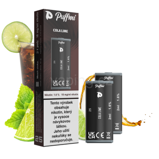 PUFFMI POD 2x cartridge - COLA LIME (limetková cola) 18mg